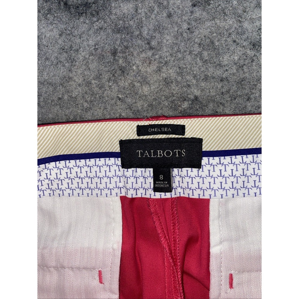 Talbots Capri Pants Women's‎ 8 Hot Pink Chelsea Regular Fit Cropped Business - Picture 7 of 11